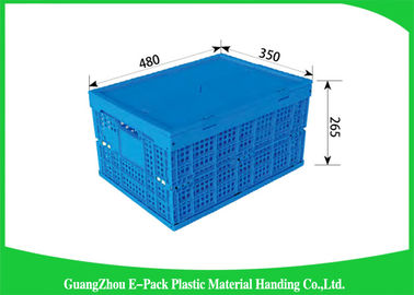 Mesh Folding Storage Crates, matériaux en plastique pliants des poubelles de stockage de ménage pp