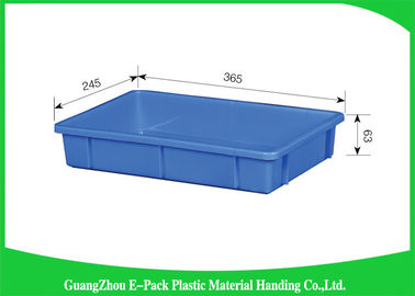 Grand empilable en plastique industriel d'épiceries de taille standard de plateaux de stockage réutilisé