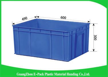 Épiceries en plastique empilables bleues de poubelles, boîtes de empilement en plastique de taille standard