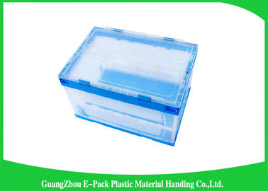 Récipients en plastique pliants attachés solides de couvercles stockés pour le supermarché