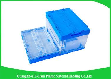 Boîtes de rangement en plastique pliantes de la Vierge pp avec des couvercles, récipient en plastique pliable imperméable