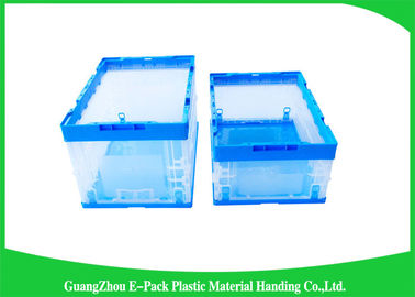 Boîtes de rangement en plastique pliantes de la Vierge pp avec des couvercles, récipient en plastique pliable imperméable