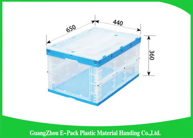 Boîtes de rangement en plastique pliantes de la Vierge pp avec des couvercles, récipient en plastique pliable imperméable
