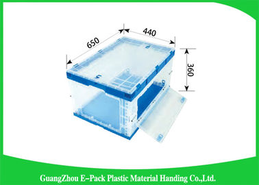 Transport pliant empilable de commodité de récipients en plastique 600 * 400 * 88mm
