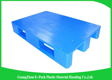 palettes en plastique bleues de 1200 * de 800mm avec trois coureurs, HDPE en plastique de Vierge de palettes de dérapages