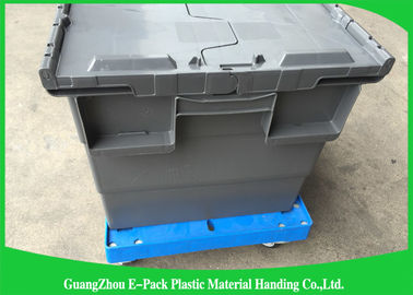 4 roues DutyPlastic lourd déplaçant la vie de Dolly Big Capacity Long Service 612 * 412 * 145mm