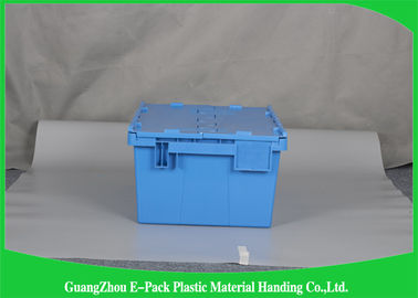 Bleu ci-joint en plastique de protection de l'environnement de conteneurs de couvercle de grande distribution pliable