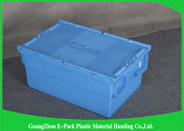 Bleu ci-joint en plastique de protection de l'environnement de conteneurs de couvercle de grande distribution pliable