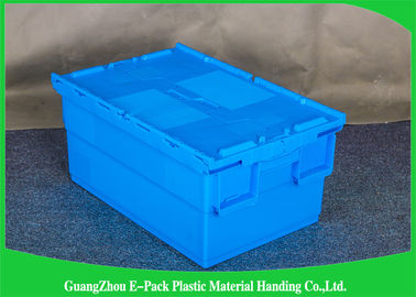 Bleu ci-joint en plastique de protection de l'environnement de conteneurs de couvercle de grande distribution pliable