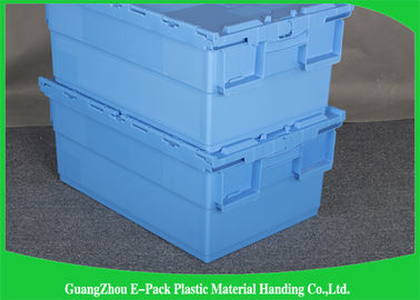 Bleu ci-joint en plastique de protection de l'environnement de conteneurs de couvercle de grande distribution pliable