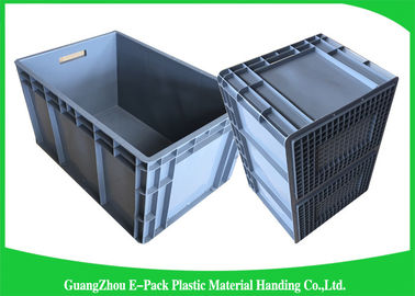 Poubelles de stockage industrielles en plastique standard de pp, boîtes de empilement en plastique réutilisables