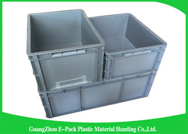 Poubelles de stockage industrielles en plastique standard de pp, boîtes de empilement en plastique réutilisables