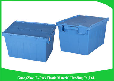 boîte en plastique 45L avec le déplacement louable articulé de couvercle, grandes poubelles de stockage en plastique pour l'emballage