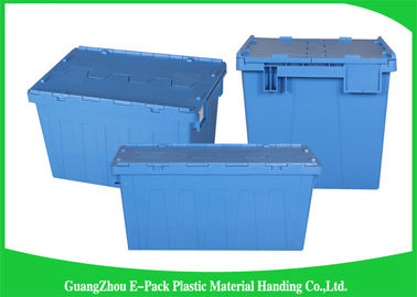 boîte en plastique 45L avec le déplacement louable articulé de couvercle, grandes poubelles de stockage en plastique pour l'emballage