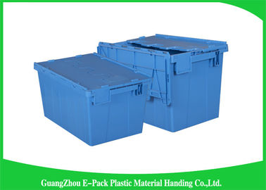 boîte en plastique 45L avec le déplacement louable articulé de couvercle, grandes poubelles de stockage en plastique pour l'emballage