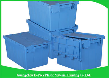 boîte en plastique 45L avec le déplacement louable articulé de couvercle, grandes poubelles de stockage en plastique pour l'emballage