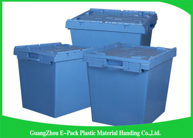 Boîtes de rangement résistantes logistiques d'emboîtement, poubelles de stockage en plastique avec les couvercles articulés