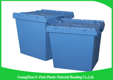 Boîtes de rangement résistantes logistiques d'emboîtement, poubelles de stockage en plastique avec les couvercles articulés