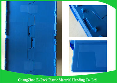 conteneurs attachés en plastique de couvercle 600 * de 400 * de 315mm empilables et matériaux empilables de pp