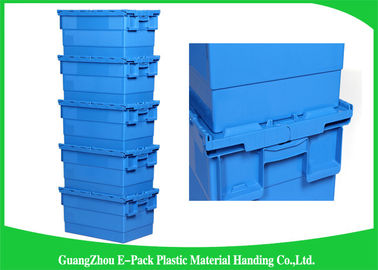 conteneurs attachés en plastique de couvercle 600 * de 400 * de 315mm empilables et matériaux empilables de pp