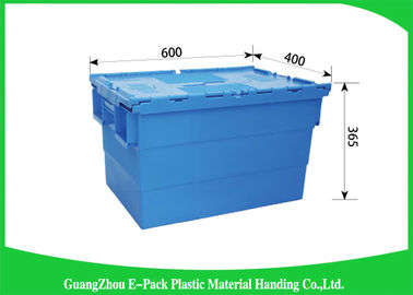 Conteneurs attachés en plastique de couvercle de stockage industriel pour le transport et la logistique