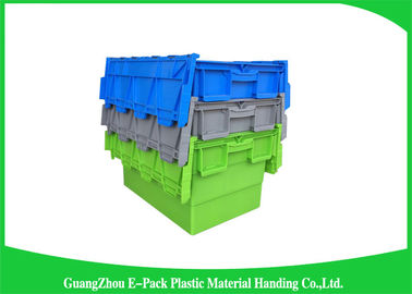 Conteneurs attachés en plastique de couvercle de 60 litres/boîte de rangement en plastique Lidded