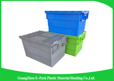 Boîtes de rangement en plastique opaques de logistique durable de chiffre d'affaires avec le couvercle pour des nourritures