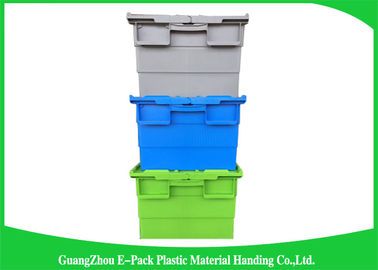 Boîtes de rangement en plastique opaques de logistique durable de chiffre d'affaires avec le couvercle pour des nourritures