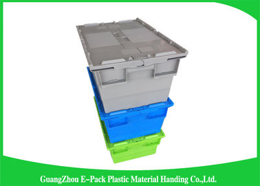 Boîtes de rangement en plastique opaques de logistique durable de chiffre d'affaires avec le couvercle pour des nourritures