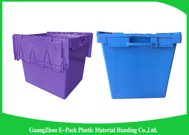 sécurité 50kgs déplaçant les conteneurs attachés en plastique de couvercle faciles à nettoyer