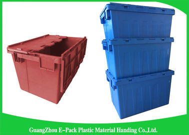 Entrepôt Tote Boxes de plastique empilable/poubelles empilables avec les couvercles articulés