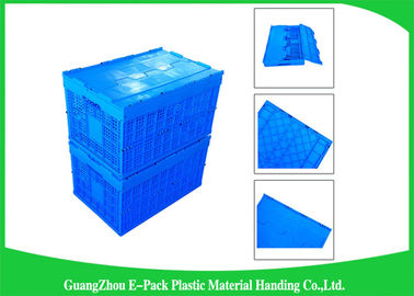 Mesh Collapsible Plastic Containers avec les couvercles joints/empaquettent les caisses en plastique se pliantes