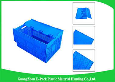 Mesh Collapsible Plastic Containers avec les couvercles joints/empaquettent les caisses en plastique se pliantes