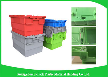Conteneurs attachés en plastique logistiques recyclables de couvercle pour le transport
