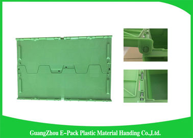 Conteneurs attachés en plastique logistiques recyclables de couvercle pour le transport