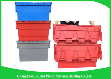 Poubelles de stockage conteneurs/43L en plastique ci-jointes en plastique rouges de couvercle
