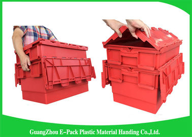 Poubelles de stockage conteneurs/43L en plastique ci-jointes en plastique rouges de couvercle