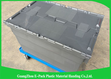 Poubelles de stockage en plastique durables avec des couvercles/conteneurs attachés de distribution de couvercle