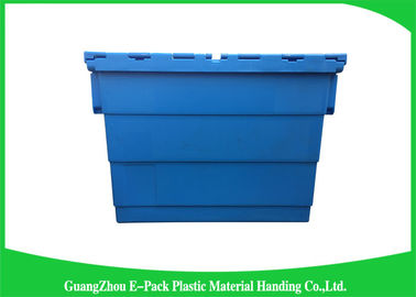 Les conteneurs en plastique bleus de couvercle d'attache de stockage ont assorti la taille 60 * 40 * 41.2cm