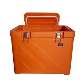 Boîte fraîche isolée en plastique non-toxique orange, boîte de rangement froide du pique-nique 110L