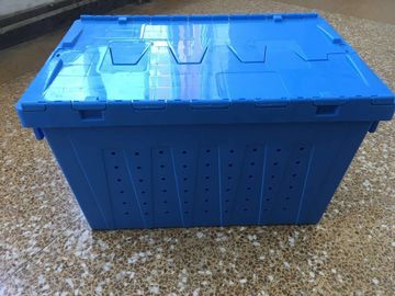 Couvercle attaché Mesh Body Plastic Storage Crates pour le transport
