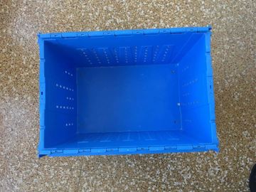 Couvercle attaché Mesh Body Plastic Storage Crates pour le transport