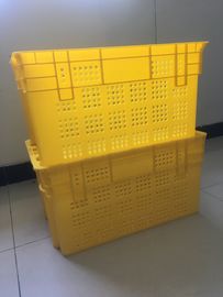 Caisses en plastique durables de nourriture, empilant l'entrepôt de C.C du légume fruit d'emboîtement pp Mesh Crates