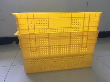 Caisses en plastique durables de nourriture, empilant l'entrepôt de C.C du légume fruit d'emboîtement pp Mesh Crates