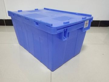 Conteneurs adaptés aux besoins du client de Logo Printing Plastic Attached Lid/pp Tote Boxes