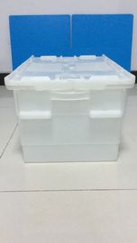 Capacité de chargement plus élevée ci-jointe en plastique standard de conteneurs de couvercle de la taille pp