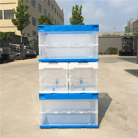 Couvercles attachés Tote Boxes de plastique pliant/récipient en plastique pliable