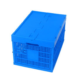 Les boîtes à palette 100% en plastique de polypropylène de Vierge/boîte en plastique pliante ont attaché des couvercles