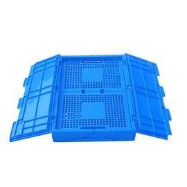 Les boîtes à palette 100% en plastique de polypropylène de Vierge/boîte en plastique pliante ont attaché des couvercles