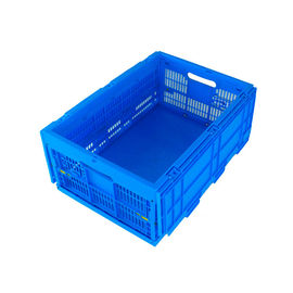 Le fond solide pliant en plastique ci-joint Mesh Body des caisses 600*400*265 millimètre de couvercles